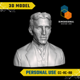 Nikola-Tesla-Personal.png 3D Model of Nikola Tesla - High-Quality STL File for 3D Printing (PERSONAL USE)