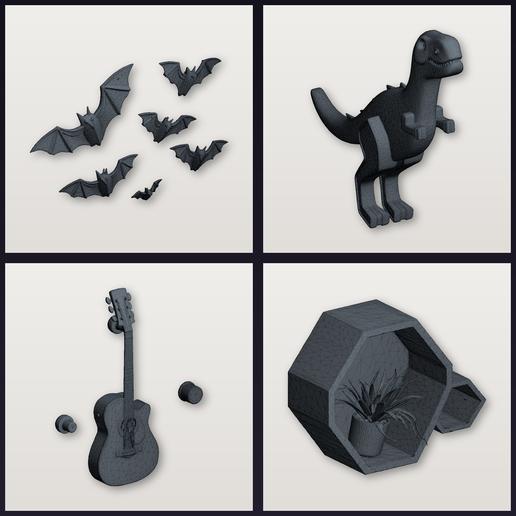 Wall Hooks Mega Collection — 9-Model STL Bundle | 3D Printable