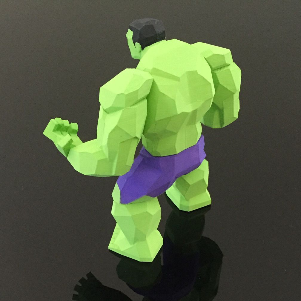 05.JPG Télécharger fichier STL Faible Poly Hulk • Objet à imprimer en 3D, biglildesign