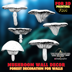 1.png Collection of decorative mushrooms for wall
