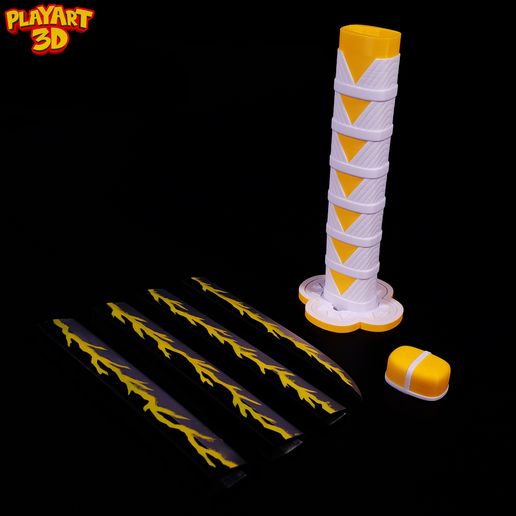3.jpg COLLAPSING KATANA - ZENITSU - DEMONSLAYER - (PRINT IN PLACE + ASSEMBLY VERSION)