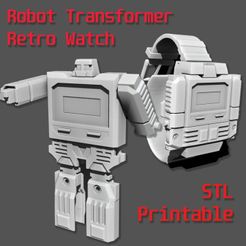 4x4.jpg Archivo 3D Vintage Robot Watch transformer printable・Plan para descargar y imprimir en 3D