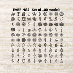 Screenshot-2023-05-10-215227.png Fichier STL Boucles d'oreilles diverses - Lot de 100 modèles・Modèle imprimable en 3D à télécharger