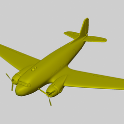 Frente.png STL file Douglas C-47 Skytrain・Model to download and 3D print