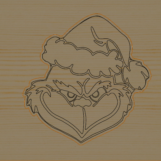 grinch_cookie.png Grinch fase cookie cutter