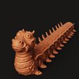D5.46.jpg Gelenkige Drachenraupe | Flexibles Zappelspielzeug | Mythisches Insekt 3D-Druck