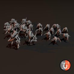 WholeArmy_2.jpg Archivo STL gratis 750p Ejército de Bichos Espaciales para Grimdark Future・Modelo para descargar y imprimir en 3D
