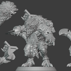 Krox101b.png STL-Datei FANTASY FOOTBALL GROSSE EIDECHSE SPIELER・3D-druckbare Vorlage zum herunterladen