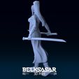 05.jpg Girl Assassin with Katana in dynamic pose - two versions 3D print model
