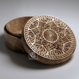 b1.png V-Carved Round Jewelry Box 2 - Files for CNC and 3D Printer (Svg, Dxf, Eps, Ai, Pdf, STL)