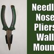 NeedeNosePliersWallMount.jpg Needle Nose Pliers Wall-Mount (Long Nose Pliers, Needlenose) - No Supports