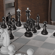 chess-room-knight-black-look.png American Stauton Chess Set + Chess Board Standart
