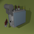 T5.png HO scale Industrial transformer 1:87, 1:72, 1:76, 1:64,