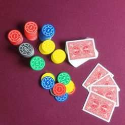 Fichas de póquer de tamaño estándar - Doble cara, fácil cambio de color