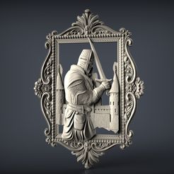 305.jpg Free STL file knight soldier fight with sword cnc machine router・3D print design to download
