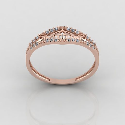 Women's Rings Diamond 3D model Ring For Women Jewelry Stone STL 3DM Printable Women Ring 3D model