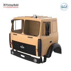 01.jpg Fichier STL Cabine militaire MAZ 5516 - Version professionnelle complète・Modèle imprimable en 3D à télécharger, LaythJawad