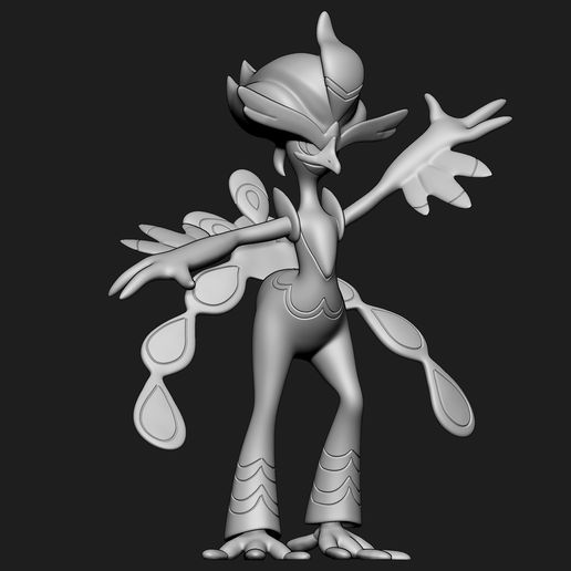 🐉 Pokemon - Quaquaval with 2 poses・ STL File for ・Cults