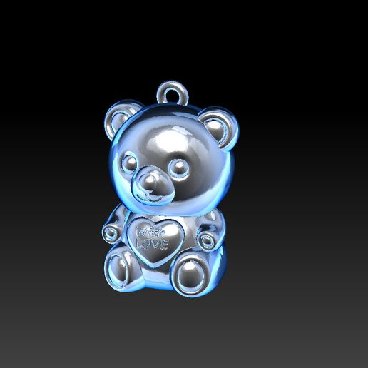 bear with love pendant 3D model