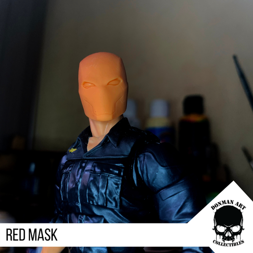 5.png Tête de masque rouge pour figurines de 6 pouces
