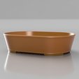 pot1.png Bonsai Pot Oval 3D Model