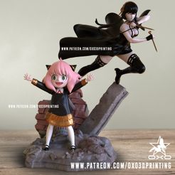 OXO3D_SpyFamily_01.jpg 3D file Yor Forger Anya From Spy Family SFW and NSFW・3D printer model to download
