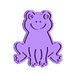 Frog Stamp.stl Frog Cookie Cutter