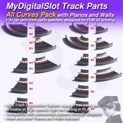 MDS_TRACK_AllCurves_Render01b.jpg Download file MyDigitalSlot All Curves Pack, 3D printed, DIY track parts for your 1/32 Slot Car Racing Game • 3D printing model, dlb5