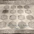 01.jpg 1 Inch Hexagonal Bases (x17) Part 2 for Dungeons & Dragons or Warhammer tabletop Miniatures