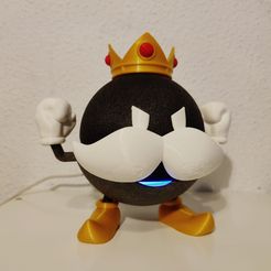 Foto-2.jpeg STL file Alexa Echo Dot - King Bomb Mario Bros・3D printable model to download