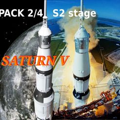 01.JPG Archivo STL apollo 15 saturn 5 pack 2/4 etapa S2・Diseño de impresión en 3D para descargar