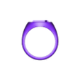 Oval Louis Vuitton logo replica signet ring | 3D Print Model