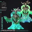 slime-demon-1.jpg The Reanimated - Demon Slime Creature Boss -  PRESUPPORTED - Illustrated and Stats - 32mm scale