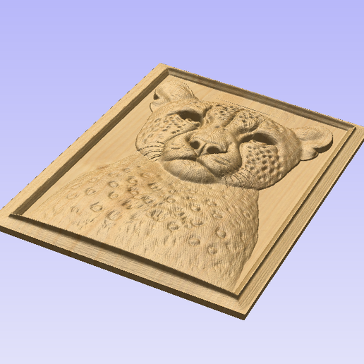 🐆 Cheetah Head 3D Model for CNC – Fierce Wildlife Relief STL・ STL File ...