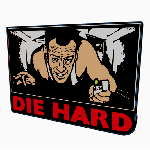DIE HARD Lightbox by MANIACMANCAVE3D 3D model
