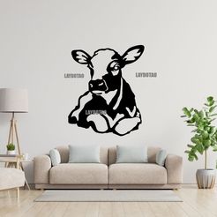 DEWQRWR.jpg Vaca decoracion de la pared deco animal