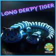 Long-Derpy-Tiger-reference-image03.jpg Long Derpy Tiger - Flexi Articulated Keychain, Straw Buddy & Display Figure - No Supports 3D Print STL/3MF