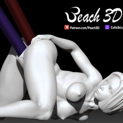 ZBrush-Document.jpg 3D file Girl pen holder for two pens・3D printable model to download