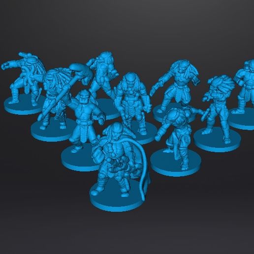 🏹 6MM SCALE PREDATORS SET MINIATURE MODELS FOR SCIFI OR FANTASY GAMES ...