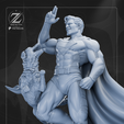 superman_Render6_clay.png SUPERMAN & KRYPTO FULL STATUE + BUST 3D PRINT