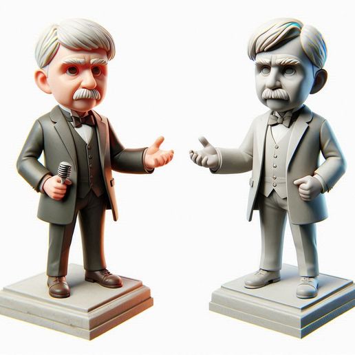 Stylized Orator Figurine - Podium Speaker Collectible