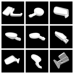 main.png Side Mirrors Collection for Hotwheels diecast