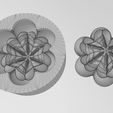 wf1.jpg Mold Corolla flower Florentine rosette onlay relief 3D print model