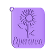 Esperanza.stl Sunflower Hope Keychain