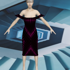 1.png 3D file Dress of a seductive woman・3D printing idea to download