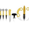 S-and-B-knives-1.png Shadow and Bone Inej Ghafa Knife, Push Dagger, Kunai, Karabit and Blades Set | Netflix Series | By Collins Creations 3D