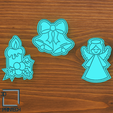 Stl-nelkul.png Christmas Cookie Cutter Set 3.