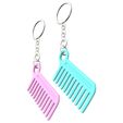 Comb-Keychain-5.jpg Porte-clés à peigne. Impression sur place avec 3MF inclus. (Pas de supports ni de radeaux)