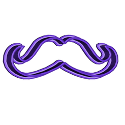 MOUSTACHE 1 COOKIE CUTTER.png Fichier STL gratuit Coupe-biscuits Moustache 1・Modèle imprimable en 3D à télécharger, 3DBuilder