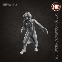 humanfly.png STL-Datei Menschliche Fliege・3D-Drucker-Vorlage zum herunterladen